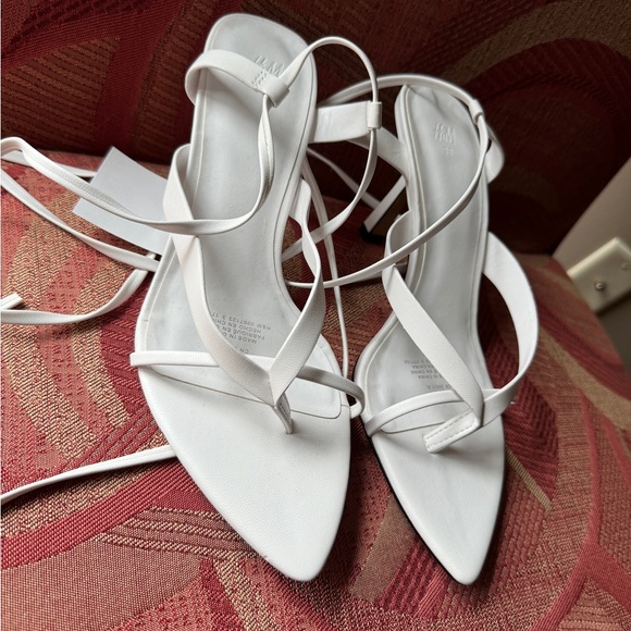 H&M White Lace-up Heel - Picture 2 of 4
